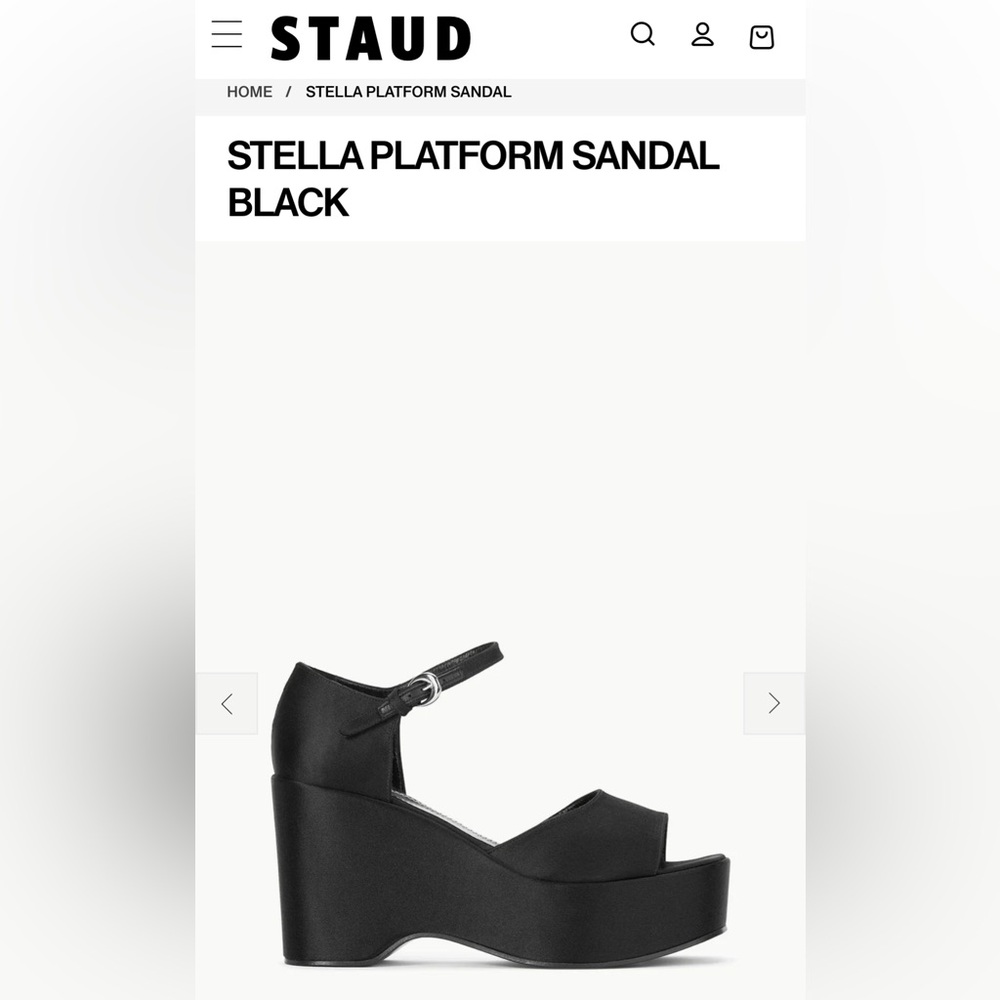 NIB STAUD Black Platform Sandals